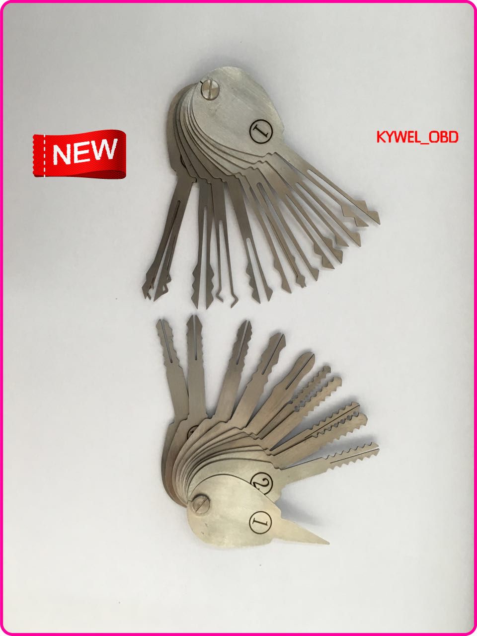 2015 새로운 자동 양면 자물쇠를위한 자동적 인 Jigglers 열쇠는 열쇠의 세트를 고른다 자물쇠 Opener Lockpick는 자물쇠 제조공 공구를 놓는다