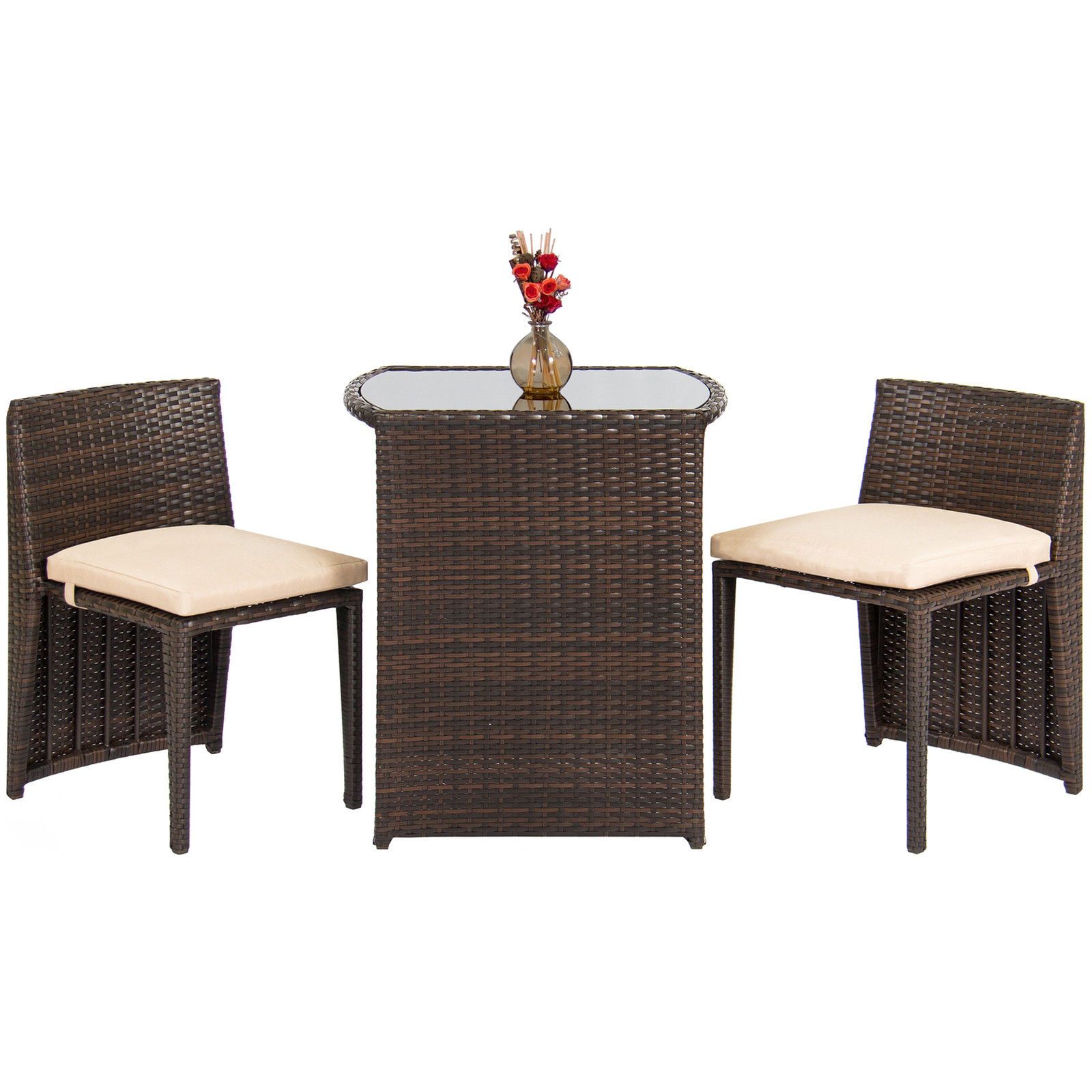 2018 Outdoor Patio Furniture Wicker Bistro Set Glass Top Table 2 2018 Outdoor Patio Furniture Wicker Bistro Set Glass Top Table 2 Chairs Brown From Hongxinlin21 90 46 Dhgate Com