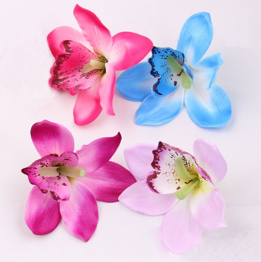 2019 11cm Silk Orchid Flower Heads Artificial Flowers For Wedding