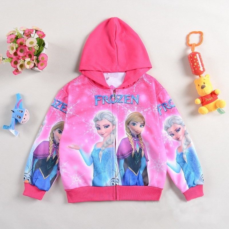 2019 Girls Hoodies Clothing Frozen Queen Elsa Anna Top Jacket SZ 2 10Y