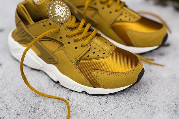 Drop Shipping 2015 Newest Womens Classic Gold Air Huarache BRONZINE Running Shoes Sneaker 