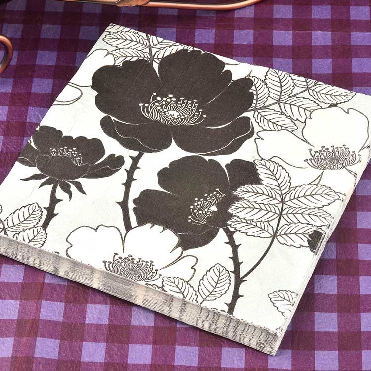 2019 40 napkins table paper napkins tissue flower bird black and flower print paper napkins