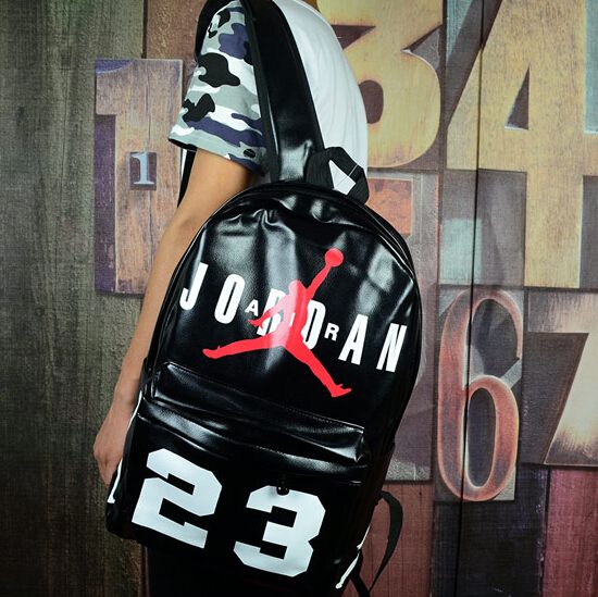 2016 New Unisex Black Pu Leather Backpack Swag Bags School Bag Hiphop