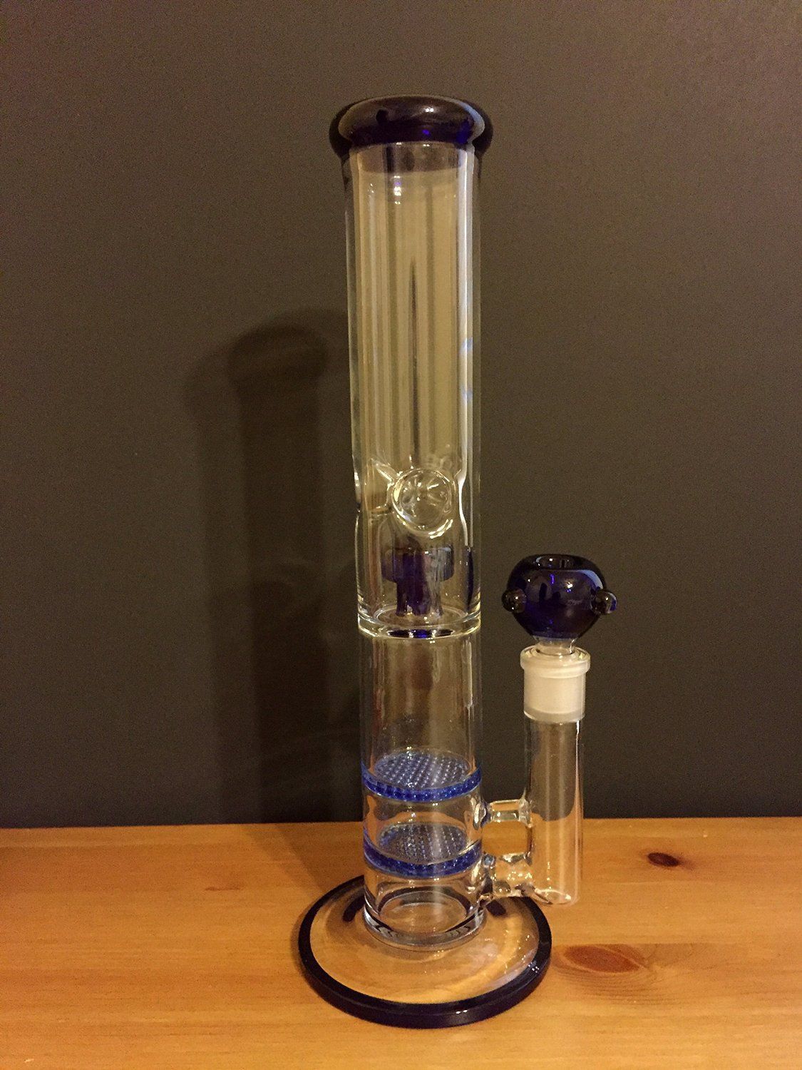 Blue Oil Rig Hookah Glass Percolator Bong High Quality Smoking Water