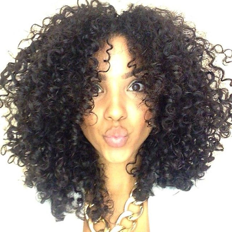 Middle Part Human Hair Wigs Brazilian Lace Front Wigs Short Kinky