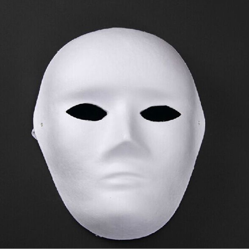 White Blank Diy Masquerade Mask For Women Men Holiday Costume Party