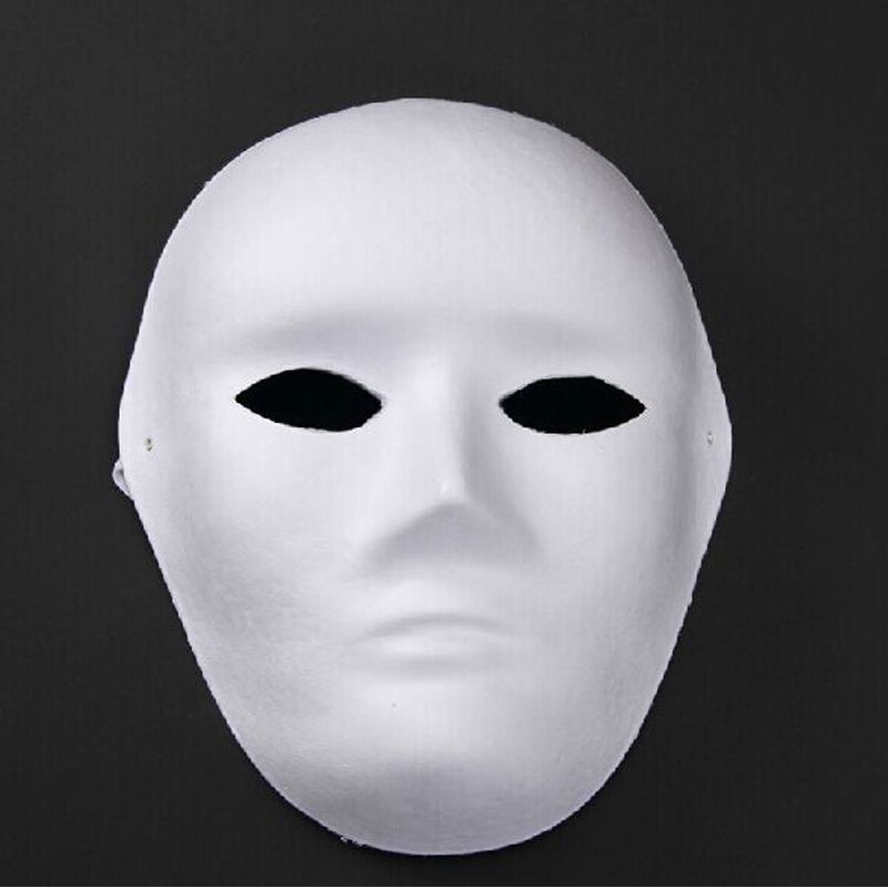 White Blank DIY Masquerade Mask For Women Men Holiday Costume Party