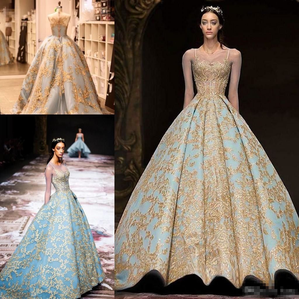 Gold Dress Long Ball Gown