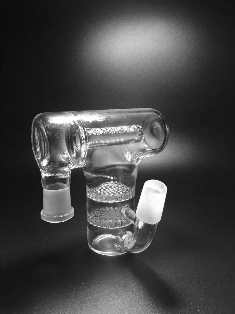 2019 2015 Newest Glass Ash Catcher With Three Layer Disk Perc 18.8mm Glass Bongs