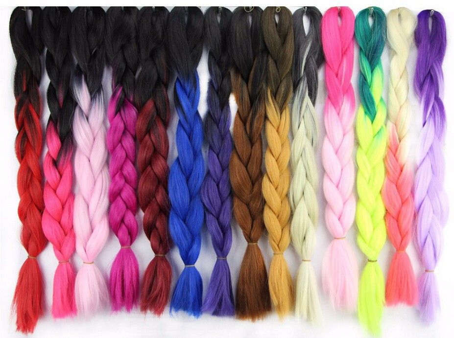 Blue Green Synthetic Braiding Hair - wide 7