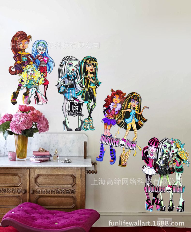 215 Hot Monster High Wall Stickers Giant Size Monster High Wall