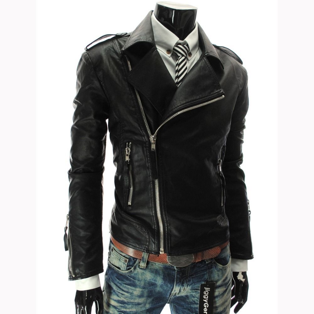 Fg1509 Newest Style Mens Character Side Zipper Motorcycle Jacket Fg1509 Newest Style Mens Character Side Zipper Motorcycle Jacket Men S Lapel Pu Leather And Coats Autumn Warm Outerwear Jackets Fleece