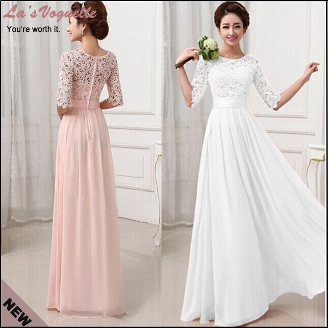 Photo for white dresses with lace sleeves