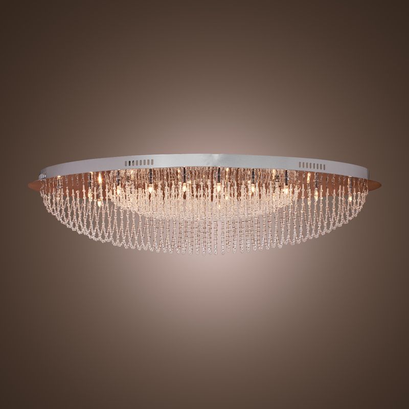 Modern Crystal Flush Mount With 24 Light 110v 220v Oval Shape Modern Crystal Flush Mount With 24 Light 110v 220v Oval Shape Chandelier Ceiling Lights 306 25 Piece On