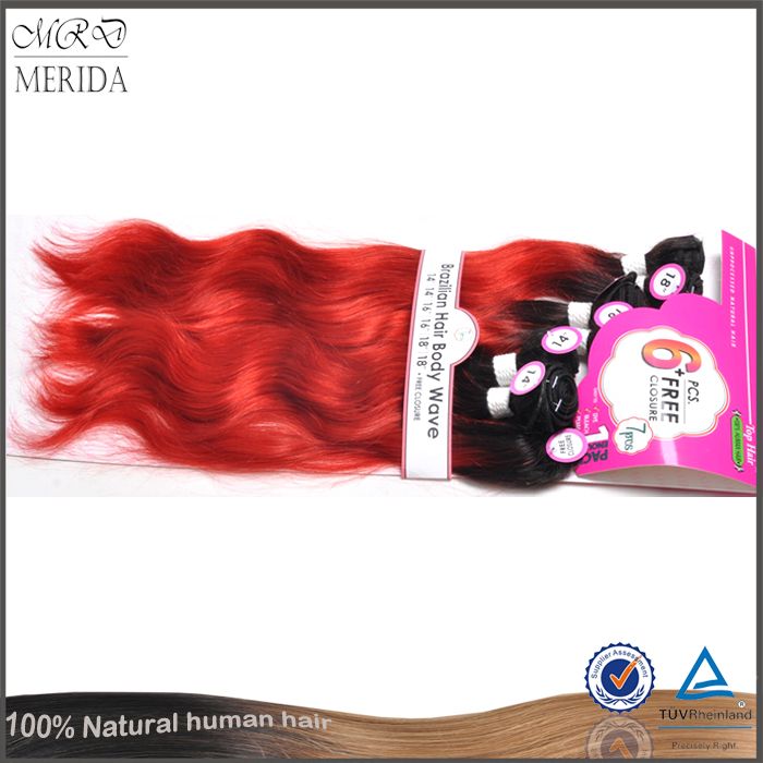 Genesis Natural Red Hair Extension Cheap Brazilian Virgin Hair