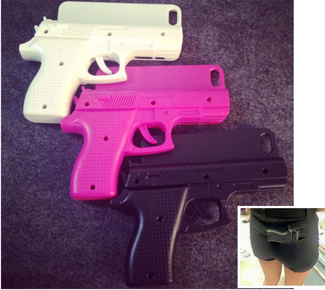 Fashion 3D Cool Handgun Pistol Gun Toy Case For IPhone 5 5s New Plastic
