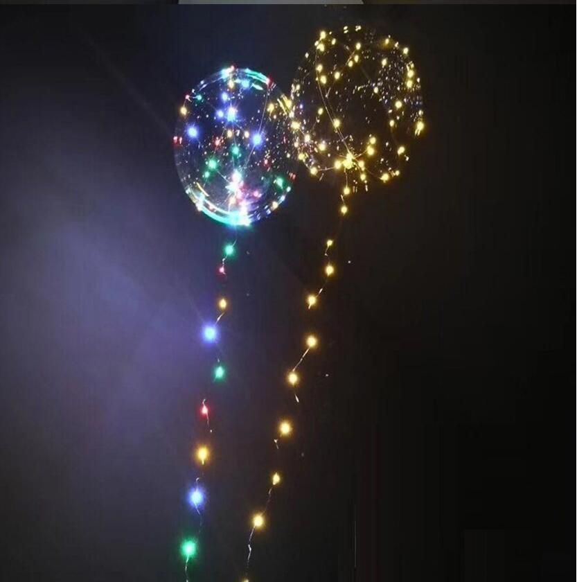 3m String LED Air Balloon Birthday Party anniversary 20'' PE Balloon Decoration