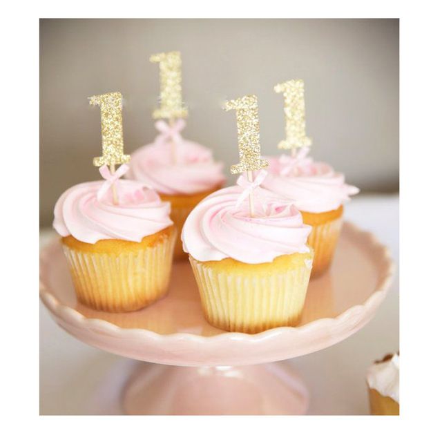 2019 Wholesale First 1 Year Old 1st Cake Toppers Paper Cards Banner For Cupcake Wrapper Baking Cup Birthday Party Decoration Supplies From Adeir