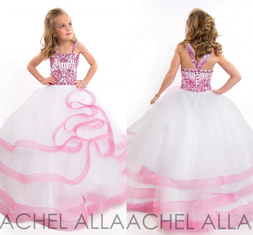 Beautiful Ball Gown Cute Little Girls Pageant Dresses With ...