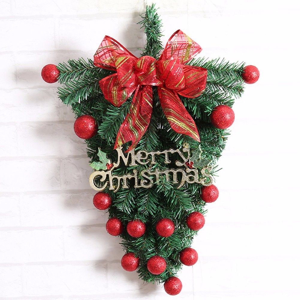 Creative Handmade Upside Down Christmas Tree Hanging Ornament Wedding Christmas Party Decoration 43 60 Cm Christmas Toys For Toddlers Hottest Christmas Toys