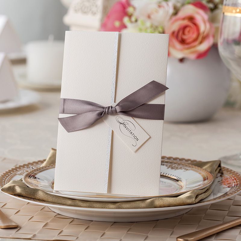 simple design tri folded wedding engagement business event simple invitation card