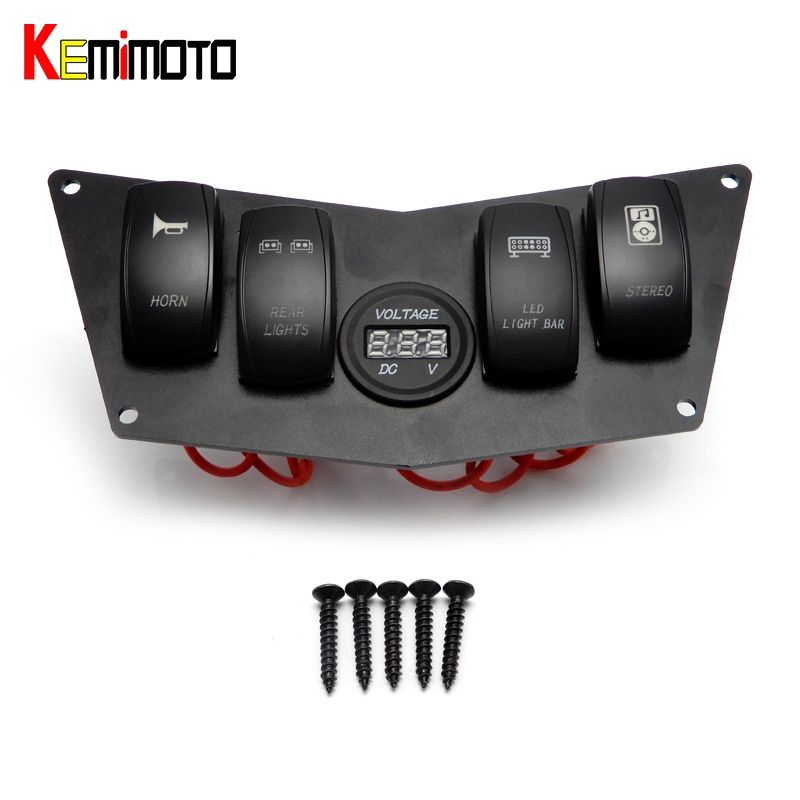 Wholesale UTV Dash Panel 4 Rocker Switch Digital Volt for Polaris