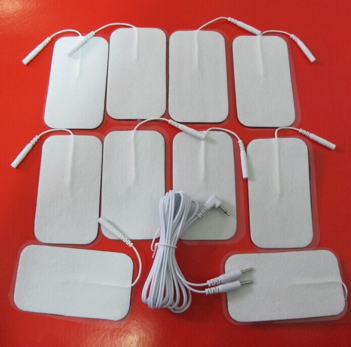 Wholesale /Lot9*5CM Self Adhesive Large Electrode Pads +DC 2.5MM 2 In 1