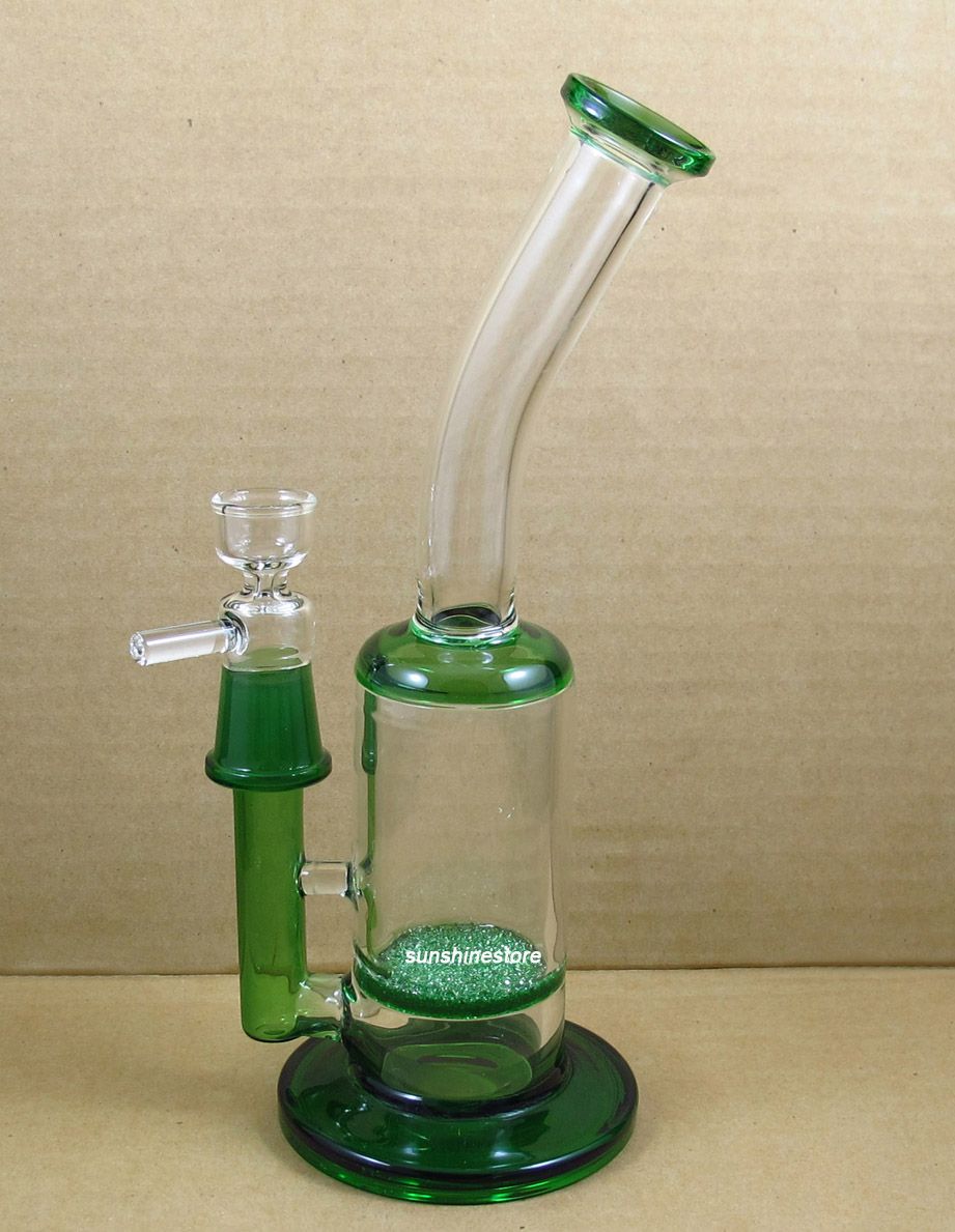 2019 NEW ARRIVAL 9.5 GLASS Bubbler Colored Fritted Disk Water Pipe