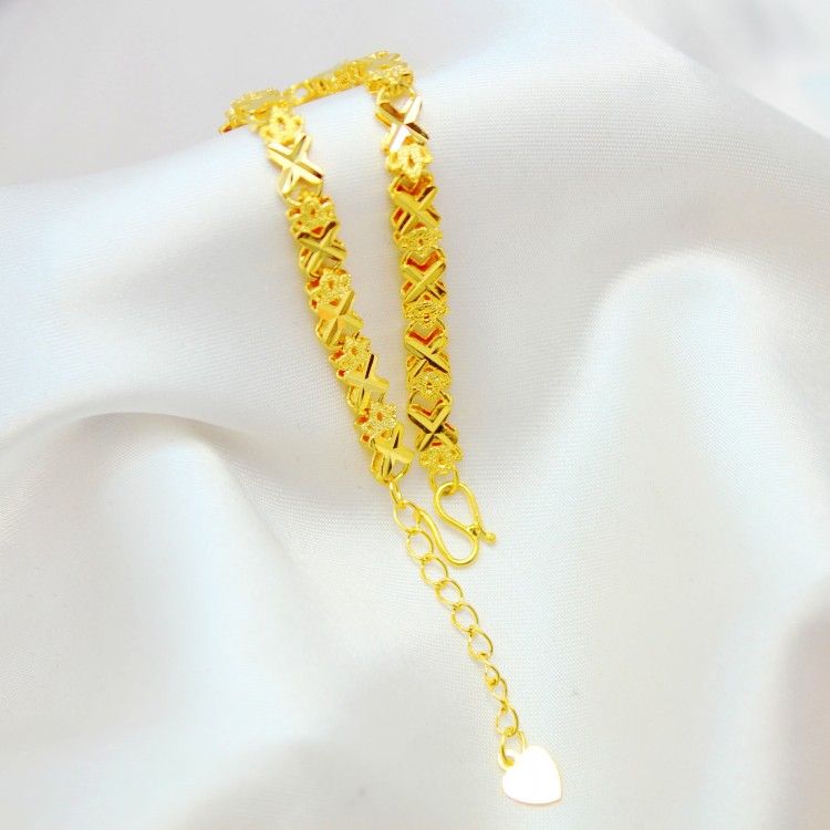 Hong Kong Gold Shop with Money Goldplated Bracelet Female