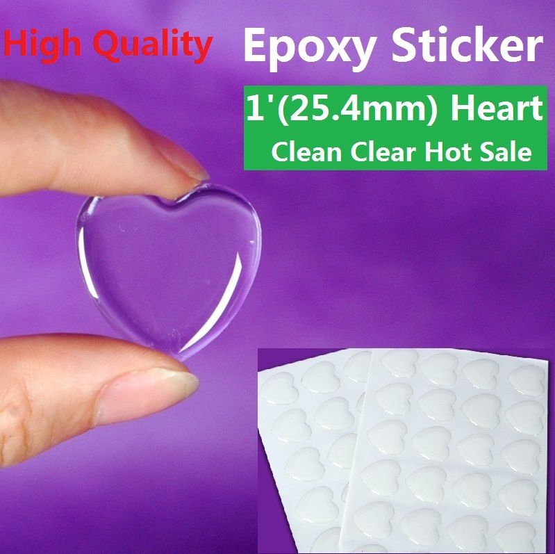 2021 Heart Clear Epoxy Resin Stickers Resins Stickers 1 25mm For Arts