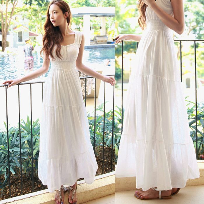 ladies white sundress