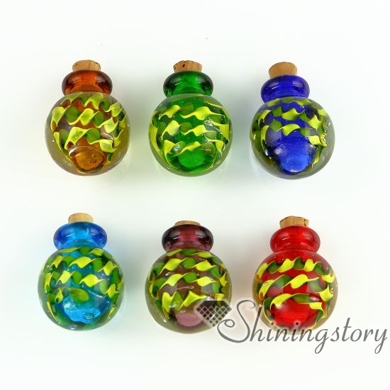 Small Glass Bottles For Pendant Necklaces Cremation Urns Jewelry For
