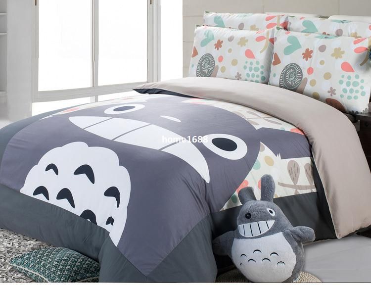 2018 good quailty 100 cotton korean style totoro bed set bed sets totoro bed sheet