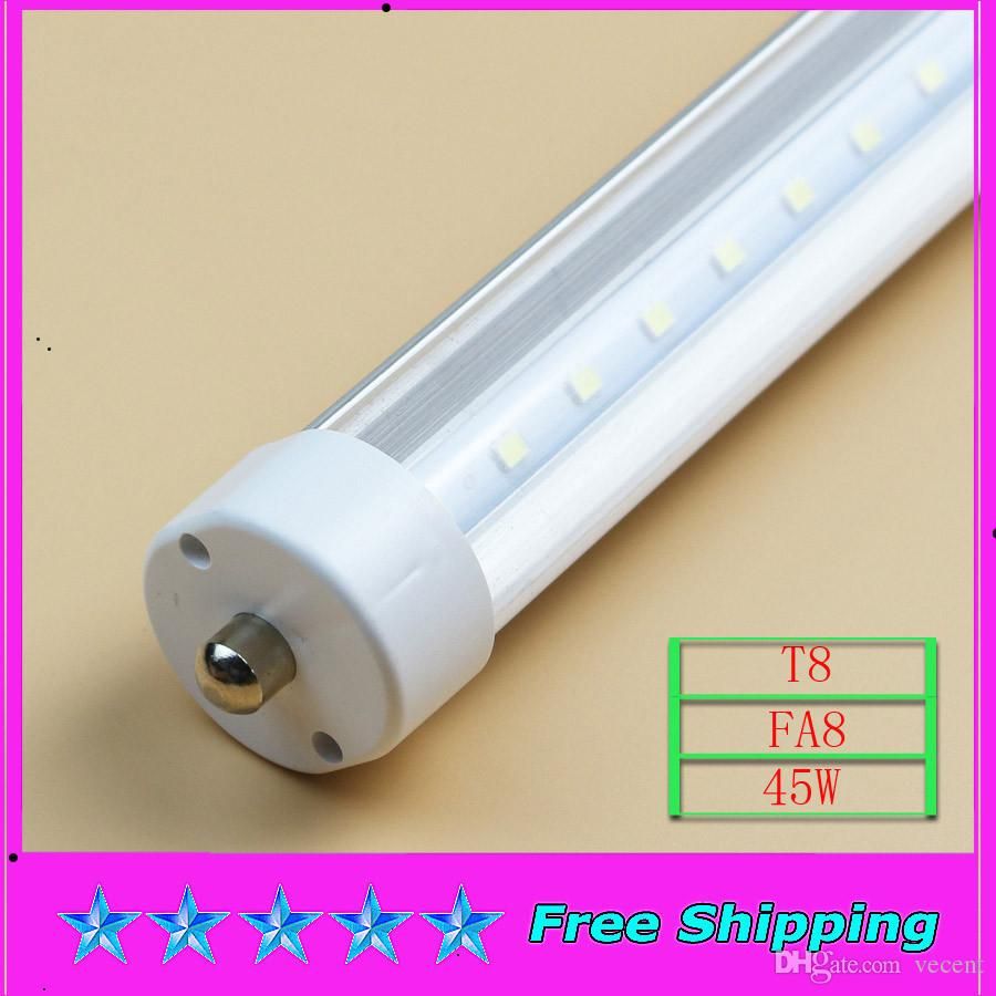 Long Lifespan LED Tube 4ft 8ft FA8 2400mm T8 Led Tube Lights High Super Bright 45W 22W Cool