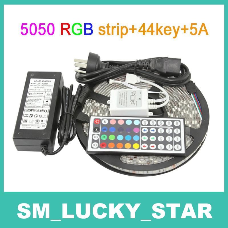 Flexible 16ft 5050 SMD 5M 300 Leds RGB LED Light Strip