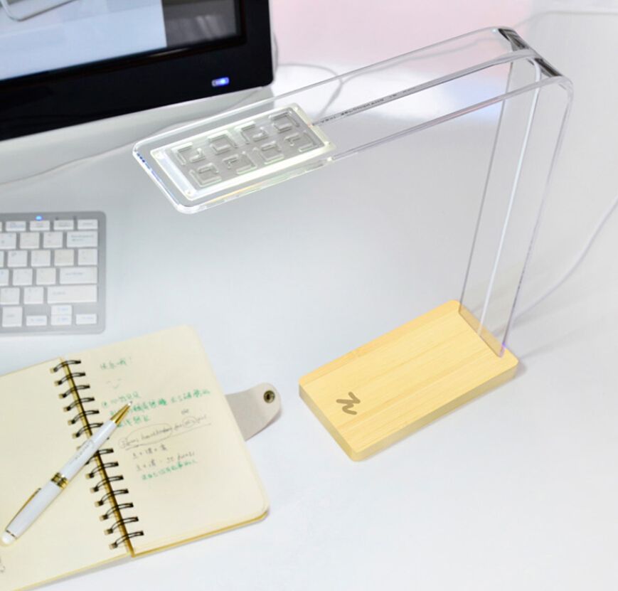 Design Pie Original Simple Wooden Led Desk Lamp Usb Powered Touch Dimmer Intelligent Sensitive Lights