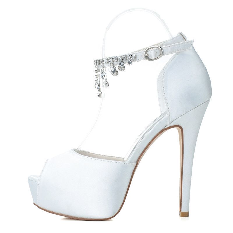 3128 21 Uniques White Wedding Shoes Size 12.7CM Open Toe Custom Made Evening Party Shoes For 