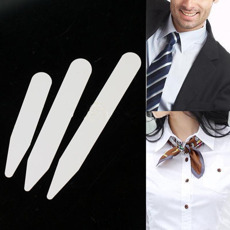 2019 Plastic White Collar Stays Stiffeners Bones For Mens Dress Formal