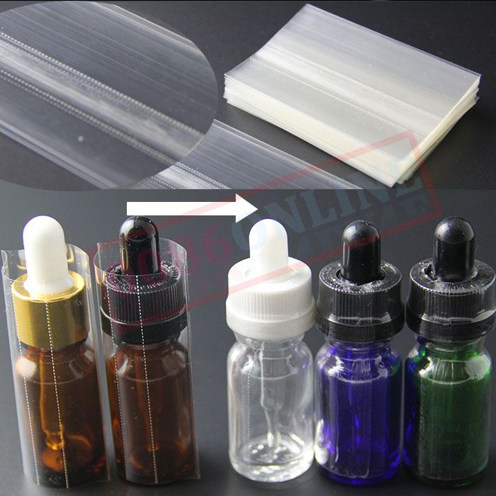 PVC Heat Shrink Wrap Film For 30ml E Liquid Glass Dropper Bottles