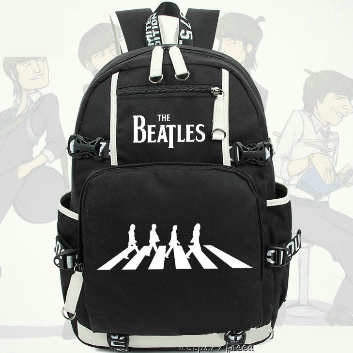 John Winston Lennon Backpack The Beatles Daypack Rock Band Schoolbag