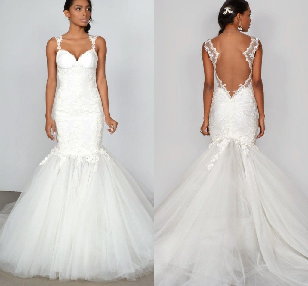 mermaid wedding dress tulle wedding
