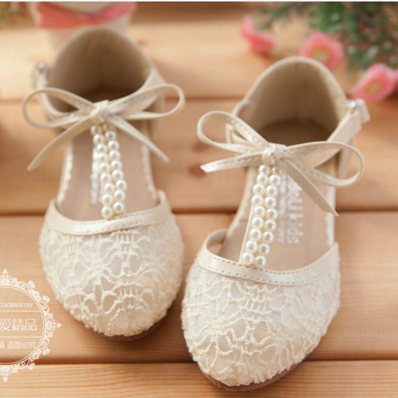 lace flower girl shoes