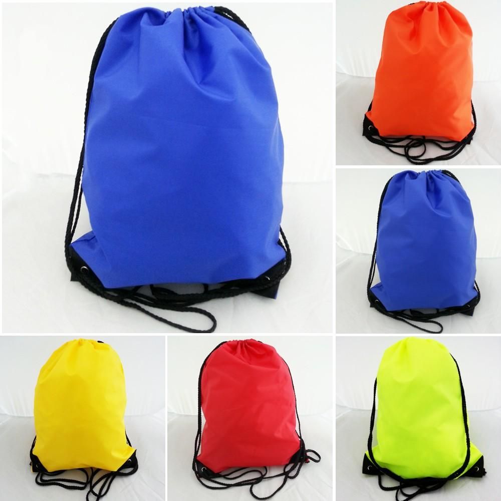Portable String Bag Drawstring Backpack Gym Swim School Dance Shoe Boot