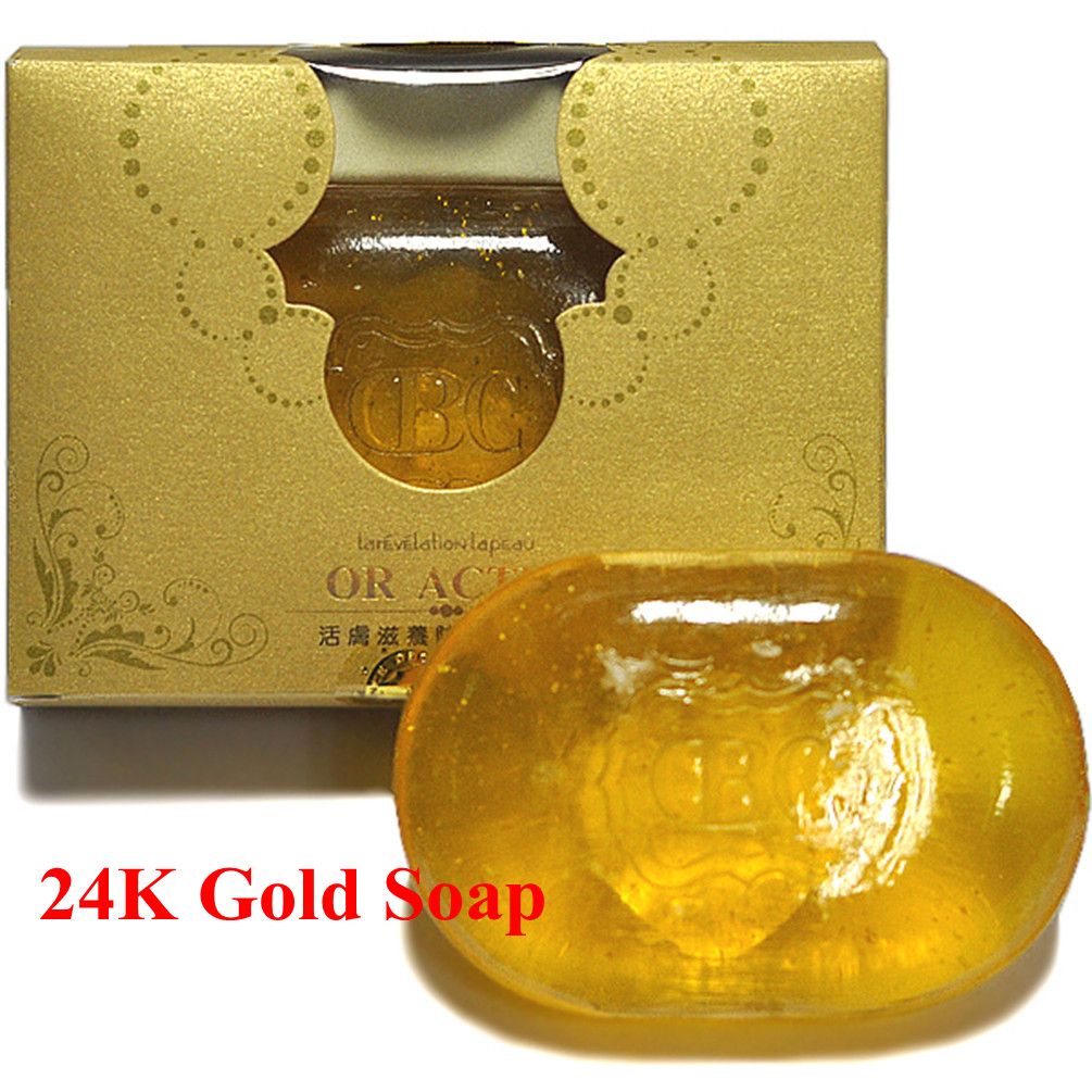 24K Gold Soap Skin Whitening Facial And Body Bath Essential Oil Soap