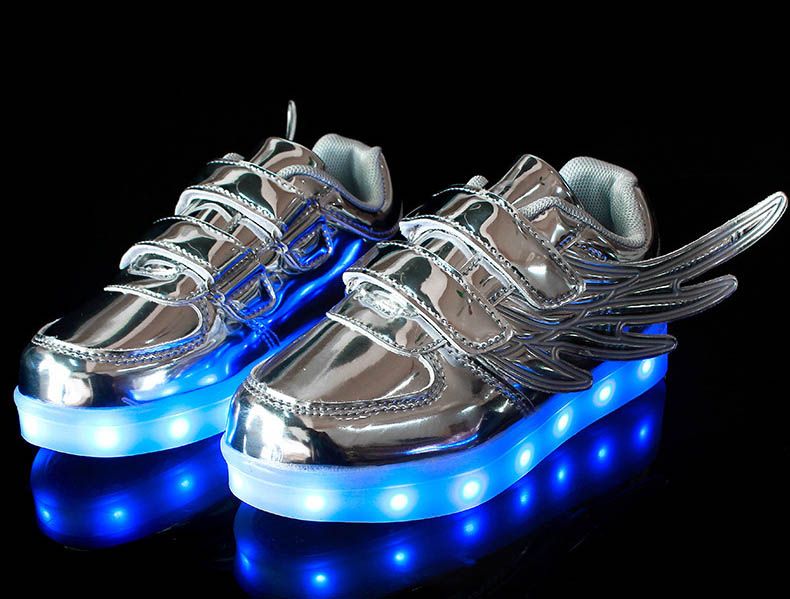 Kids LED Wing Sneakers Shoes Boys Girls Stylish LED Light Luminous