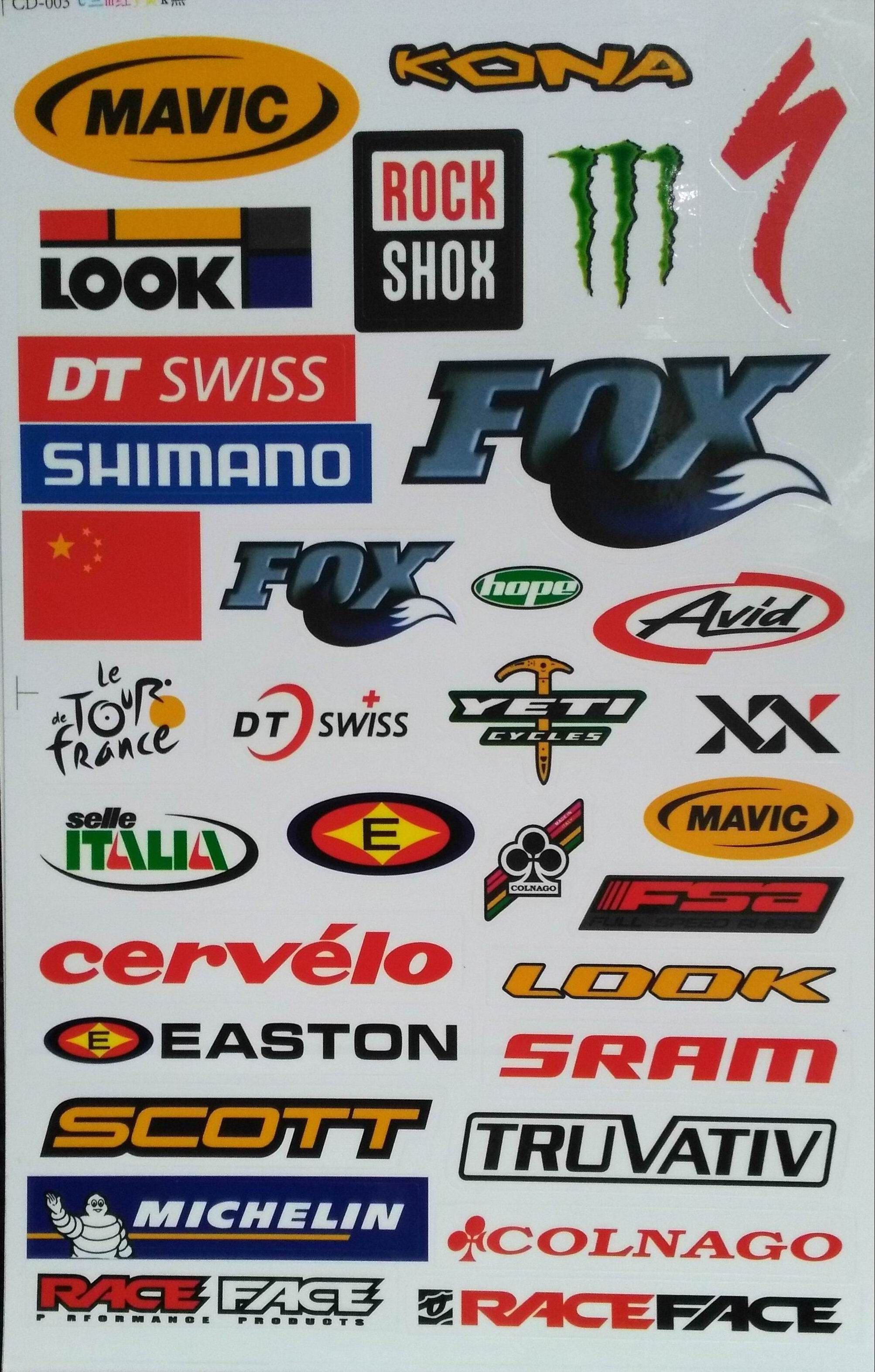 Bicycle brand stickers Clearance