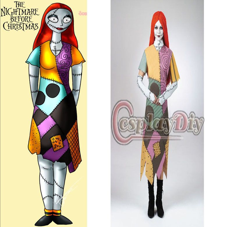 New Arrival Custom Made The Nightmare Before Christmas Sally New Arrival Custom Made The Nightmare Before Christmas Sally Colorful Anime Cosplay Dress Costume For Christmas Canada 2018 From Cosplaydiy, ... - New Arrival Custom Made The Nightmare Before Christmas Sally