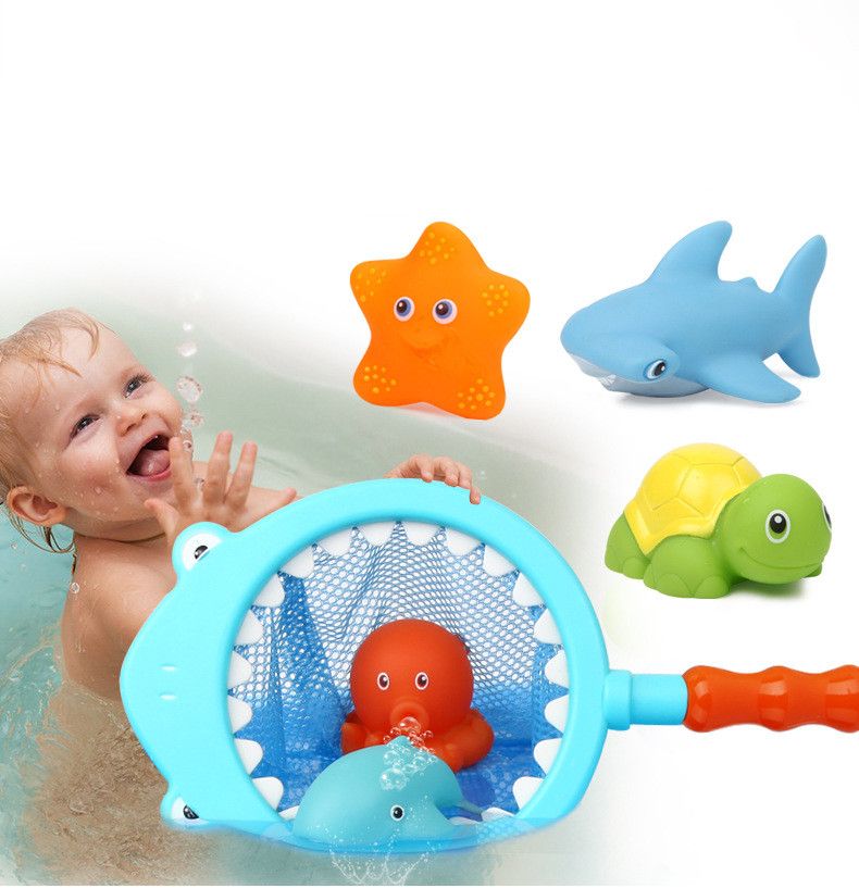 2021 Hot Sale Baby Shower Bath Toys Sets Of Creative Water Gir
