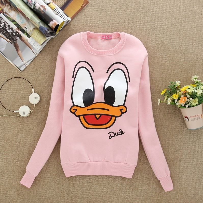 2020 Hoodies New Cute Duck Printed Women Hoody Hoodie Long Sleeve ...