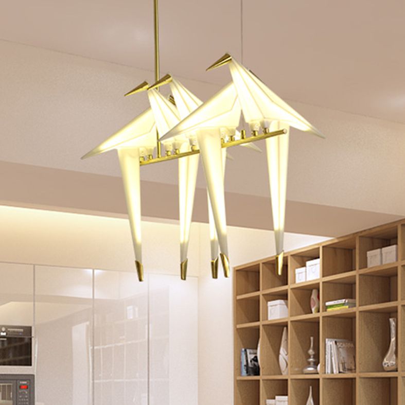 Led Modern Pendant Lamps American Paper Crane Lights Fixture Led Modern Pendant Lamps American Paper Crane Lights Fixture European Home Indoor Lighting Restaurant Living Room 3 5 Hanging Lamp Flush Ceiling